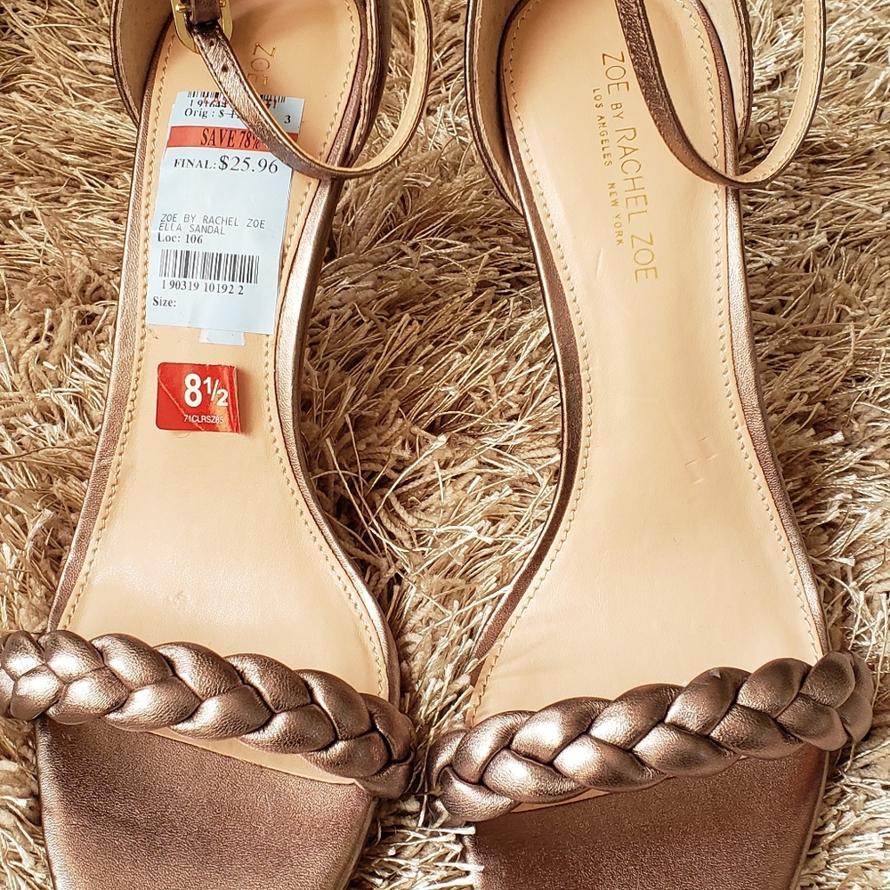 NEW Size 8.5 M Zoe by Rachel Zoe Pewter Heels